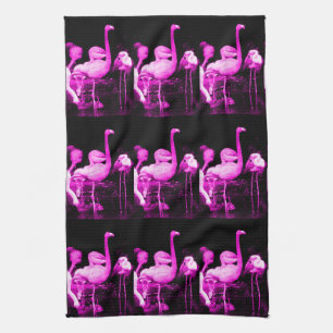 Hot Pink Flamingo Tea Towel