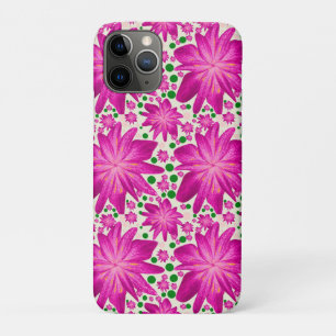 Hot pink floral seamless pattern Case-Mate iPhone case