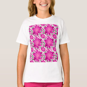 Hot pink floral seamless pattern  T-Shirt