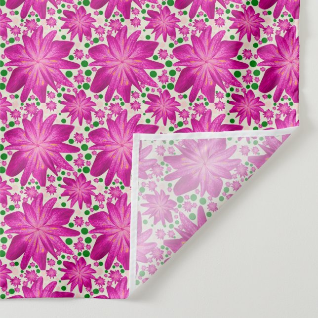 Hot pink floral seamless pattern  tapestry (Detail)