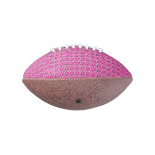 Hot Pink floral seamless pattern with polka dots Football