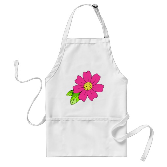 Hot Pink Flower  Standard Apron (Front)