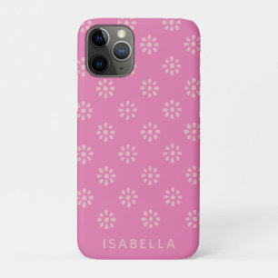 Hot Pink Flowers Boho Pattern Personalised Case-Mate iPhone Case