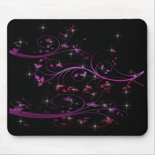 Hot Pink Flowers Mouse Pad