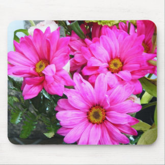 Hot Pink Flowers Mouse Pad