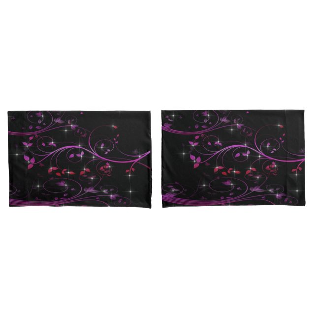 Hot Pink Flowers Pillowcase (Front-Set)