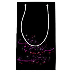 Hot Pink Flowers Small Gift Bag