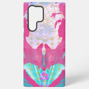 Hot Pink Foxes  Samsung Galaxy Case