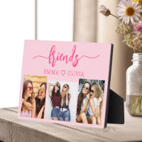 Hot Pink Friends 3 Photo Friendship Collage