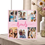 Hot Pink Friendship Friends 6 Photo Collage Gift Plaque<br><div class="desc">Celebrate your friendship with the Friendship Friends 6 Photo Collage Keepsake Gift Plaque. This personalised plaque features a beautifully arranged collage of six cherished photos, capturing unforgettable moments. Crafted from high-quality materials, it’s perfect for displaying on a desk, shelf, or wall. The heartfelt design adds a loving touch, making it...</div>