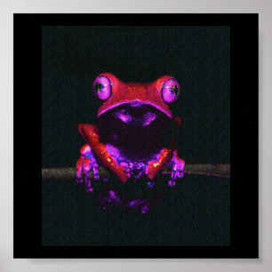 Hot Pink Frog on a Stick Poster