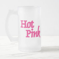 Hot Pink frosted mug