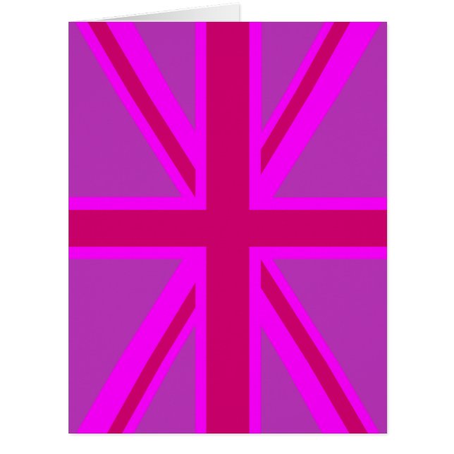 Hot Pink Fuchsia Union Jack Decor (Front)