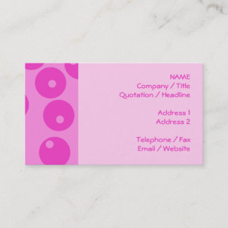 Hot Pink Funky Retro Pattern. Business Card