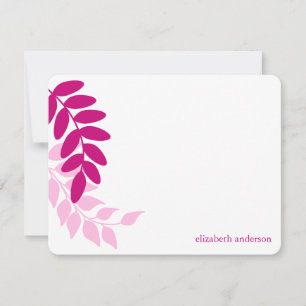 Hot Pink Garden Leaves