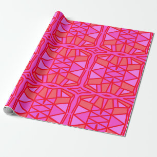 Hot Pink Geometric All Occasion Wrapping Paper