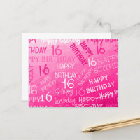 Hot pink Geometric Mesh Pattern birthday any age