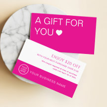 Hot Pink Gift Coupon For Spa Beauty Salon