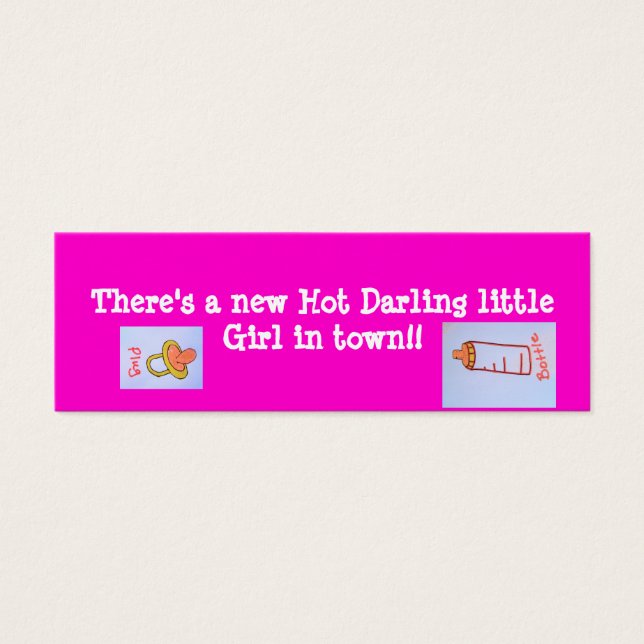 hot pink girl bookmarks (Front)