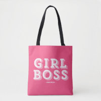 Hot Pink Girl Boss Quote Retro Marquee