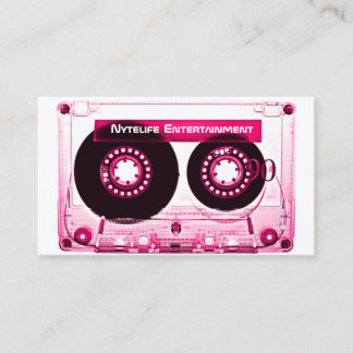 Hot Pink (Girl) Mixtape Business Card