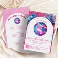 Hot Pink Glitter Disco Cowgirl Bachelorette Party