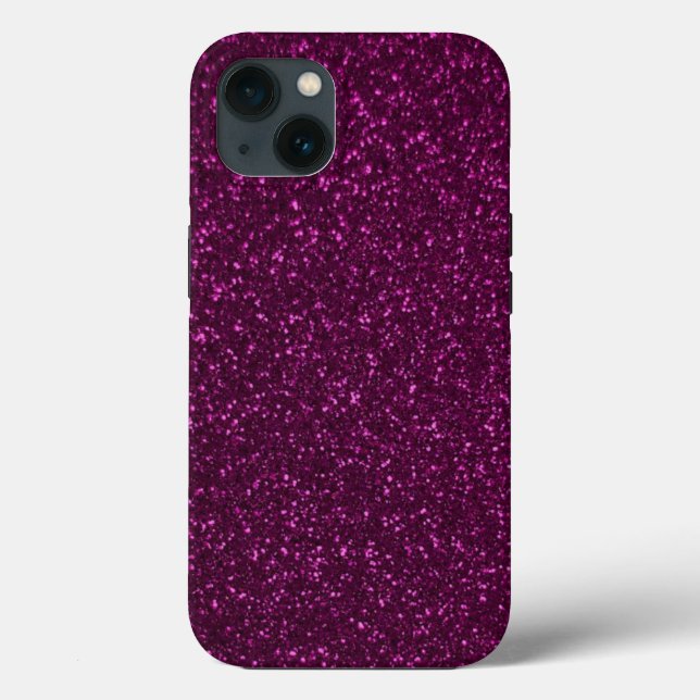Hot Pink Glitter Effect Case-Mate iPhone Case (Back)