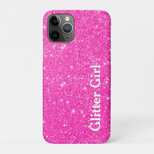 Hot Pink Glitter Girl Show Your Glamours Sparkle Case-Mate iPhone Case