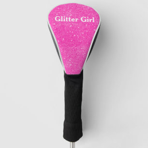 Hot Pink Glitter Girl Show Your Glamours Sparkle Golf Head Cover
