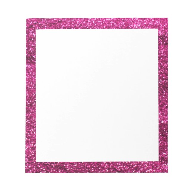 Hot Pink Glitter Notepad (Front)
