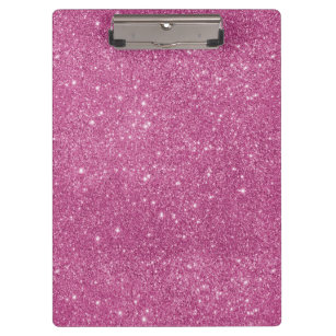 Hot Pink Glitter Sparkles Clipboard
