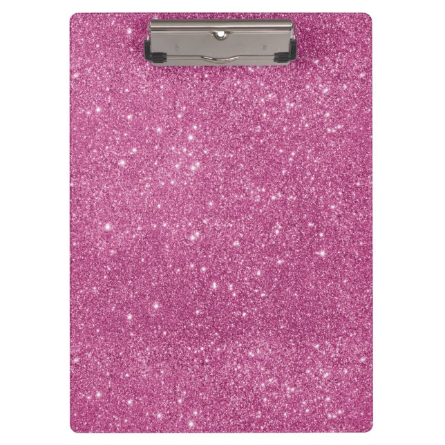 Hot Pink Glitter Sparkles Clipboard (Front)