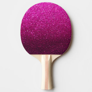 Hot Pink Glitter Sparkles Ping Pong Queen Champion Paddle