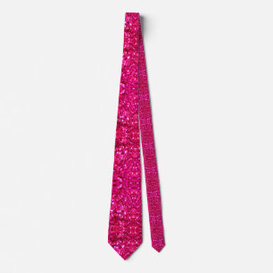 hot pink glitter tie
