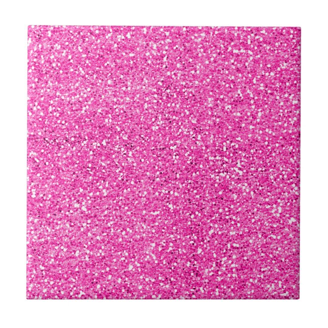 Hot Pink Glitter Tile (Front)