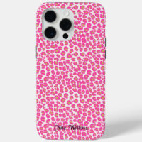 Hot Pink Gold Leopard Pattern
