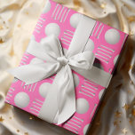 Hot Pink Golf Ball and Tee Gift  Wrapping Paper<br><div class="desc">Stylish golf wrapping paper. White golf balls and tees in a regulated grid pattern over a bold modern coloured background. Suitable for Christmas holiday,  Father's Day,  Mother's Day,  graduation,  birthdays and more! Perfect for your special golfer. Contact for assistance with any customisations to fit your wishes.</div>