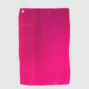 Hot Pink Gradient Background Golf Towel