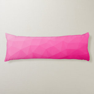 Hot pink Gradient Geometric Mesh Pattern Body Cushion