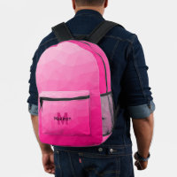 Hot pink gradient geometric mesh pattern Monogram