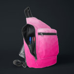 Hot pink gradient geometric mesh pattern sling bag<br><div class="desc">Hot pink gradient geometric mesh pattern Printed bag. Cool fashion accessory bag for everyone. Hot pink Triangle geometric mesh with light to dark ombre gradient design.</div>
