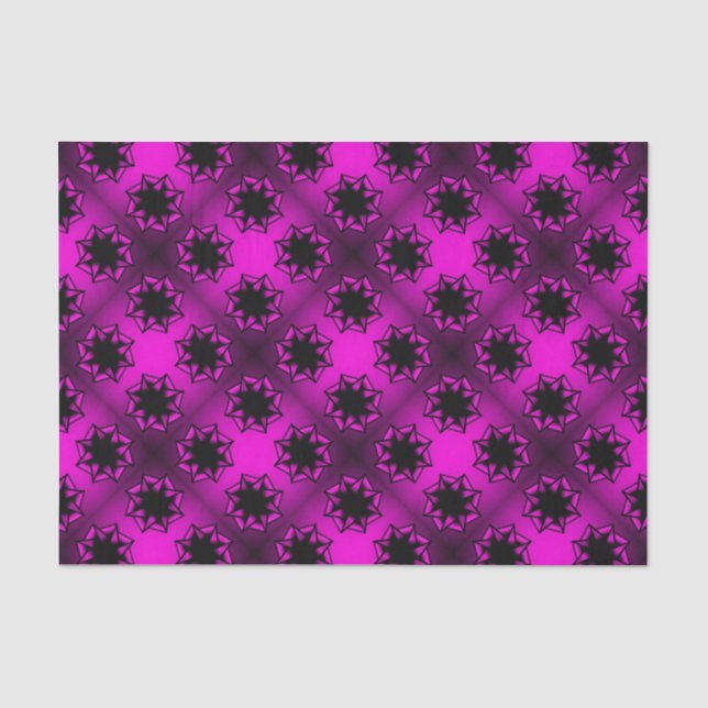 Hot Pink Gradient Star Bow Tissue Paper (Front)
