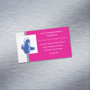 Hot Pink Grey Blue Medical Uniform Nurse Shoes  Magnetic Business Card