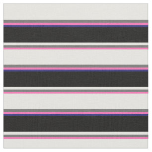 Hot Pink, Grey, Mint Cream, Black & Midnight Blue Fabric