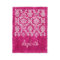 Hot Pink Grunge Damask Pattern Script Name
