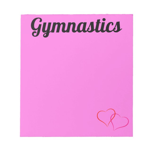 Hot Pink Gymnastics Notepad (Front)