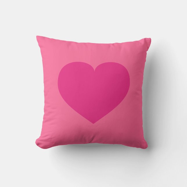 Hot Pink Heart Cushion (Front)