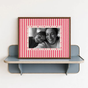 Hot Pink Heart Photo Poster - Custom Gift
