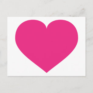 Hot Pink Heart Postcard