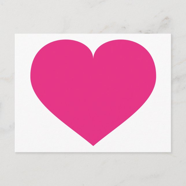 Hot Pink Heart Postcard (Front)